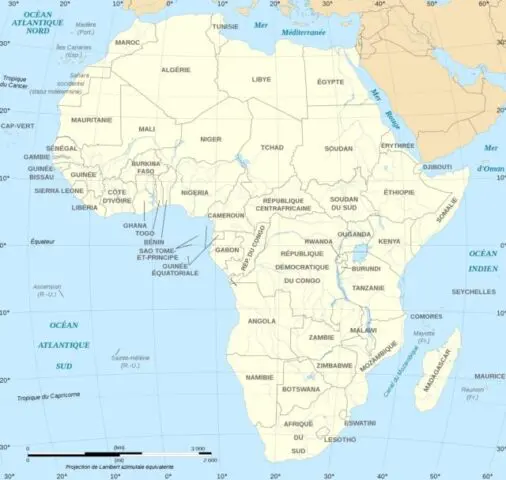 Continent Africa Map