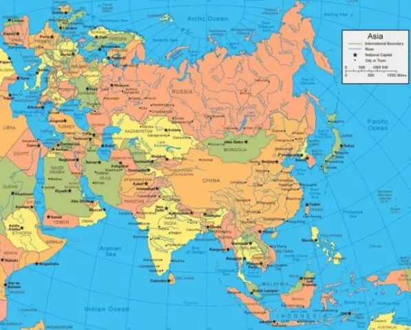 Continent Asia Map