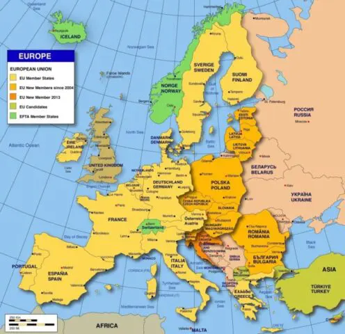 Continent Europe Map