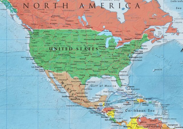 Continent North America Map