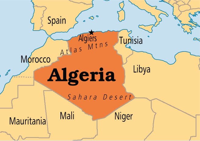Algeria Country Map