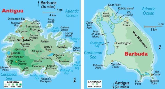 Antigua and Barbuda Country Map