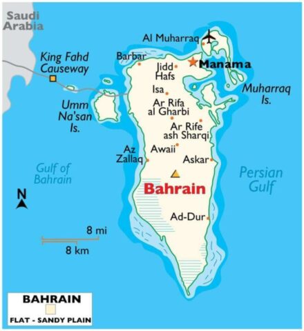 Bahrain Country Map