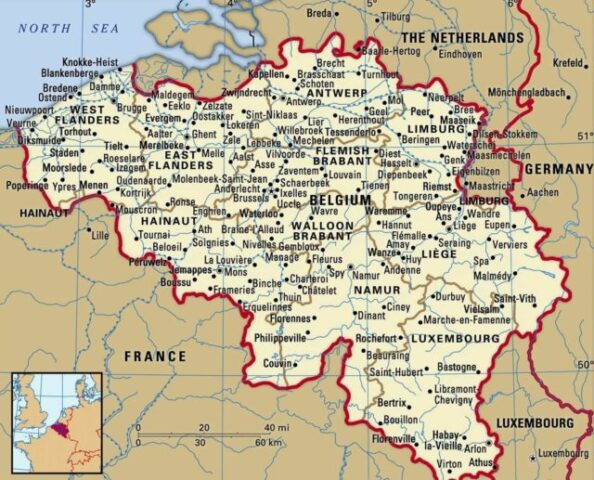 Belgium Country Map