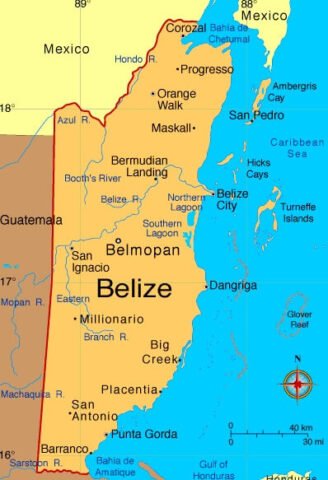 Belize Country Map