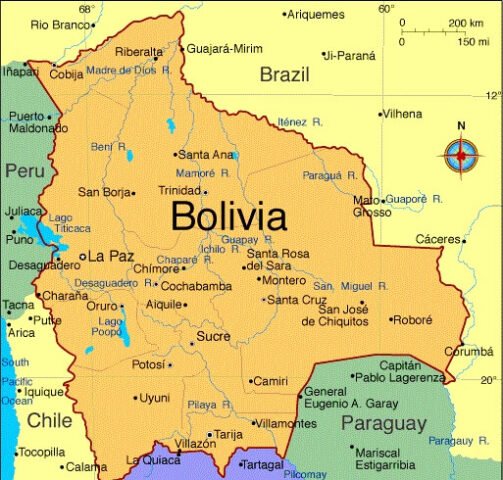 Bolivia Country Map