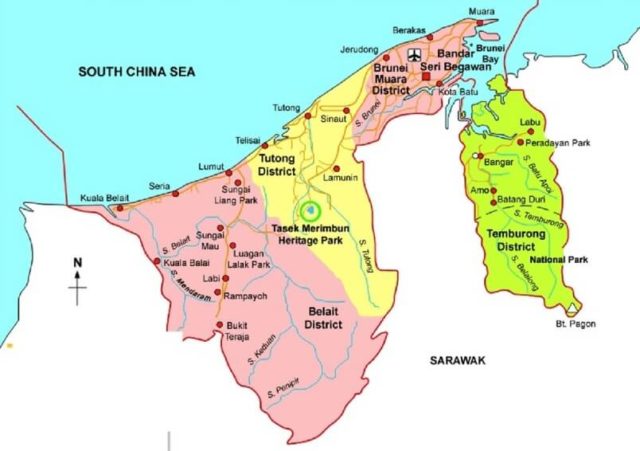 Brunei Country Map