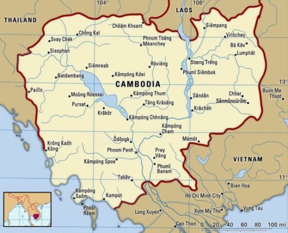 Cambodia Country Map