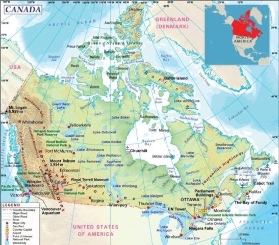 Provinces and capitals in Canada