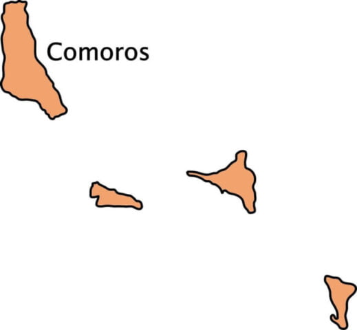 Comoros Country Map
