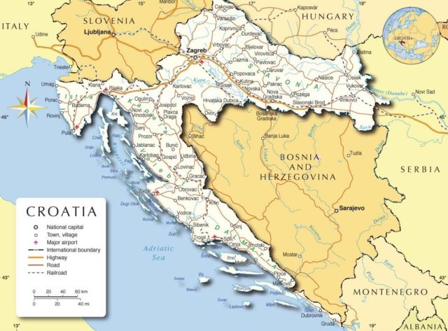 Croatia Country Map