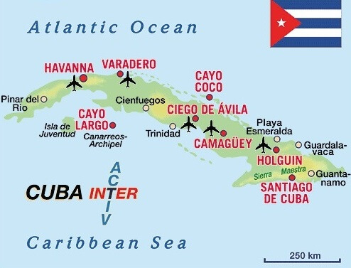 Cuba Country Map