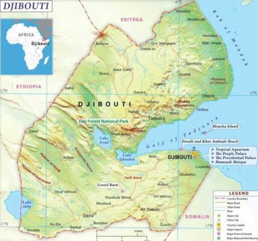 Djibouti Country Map