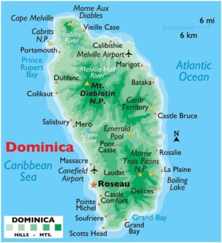 Dominica Country Map