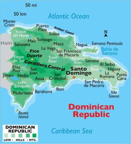 Dominican Republic Country Map