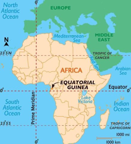 Equatorial Guinea Country Map