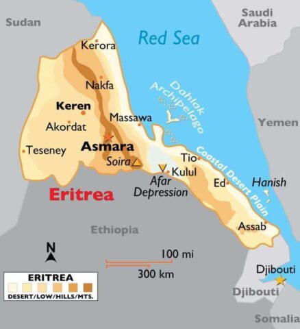 Eritrea Country Map