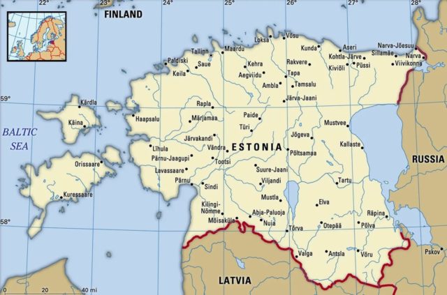 Estonia Country Map