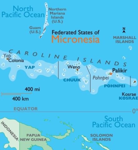 Federated States of Micronesia Country Map