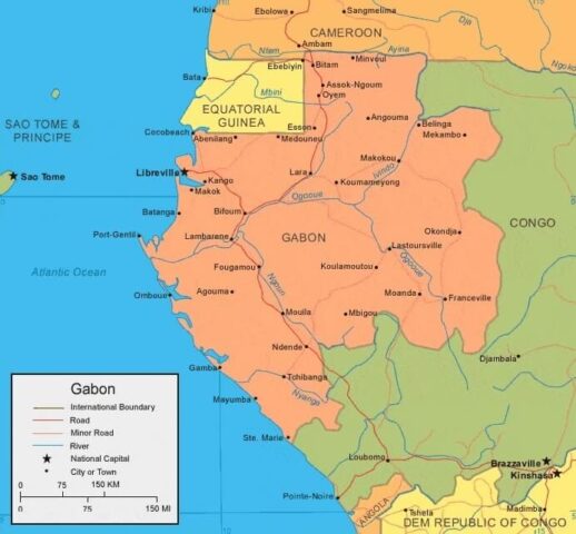 Gabon Country Map
