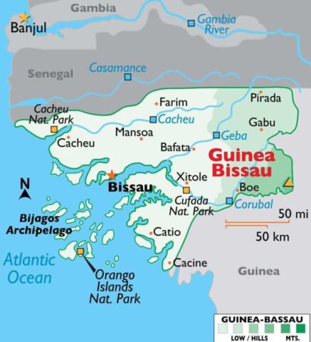 Guinea Bissau Country Map