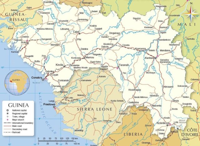 Guinea Country Map