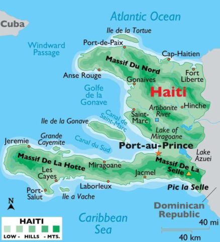 Haiti Country Map