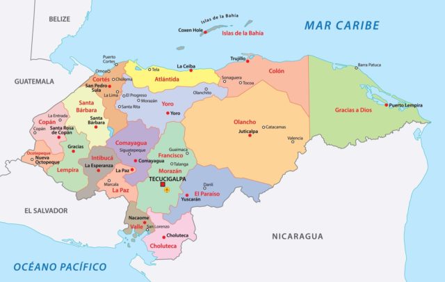 Honduras Country Map