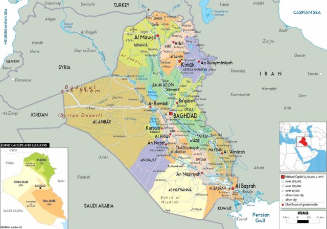 Iraq Country Map