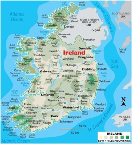 Ireland Country Map