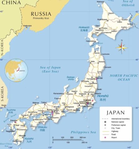 Japan Country Map