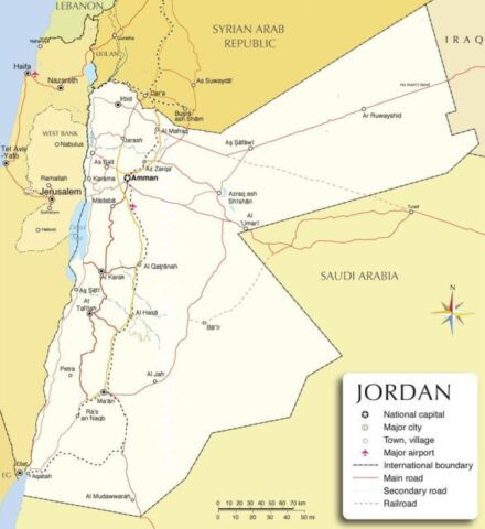 Jordan Country Map