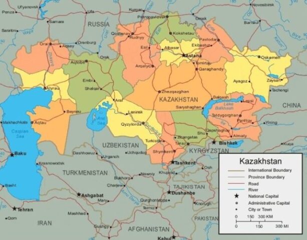 Kazakhstan Country Map