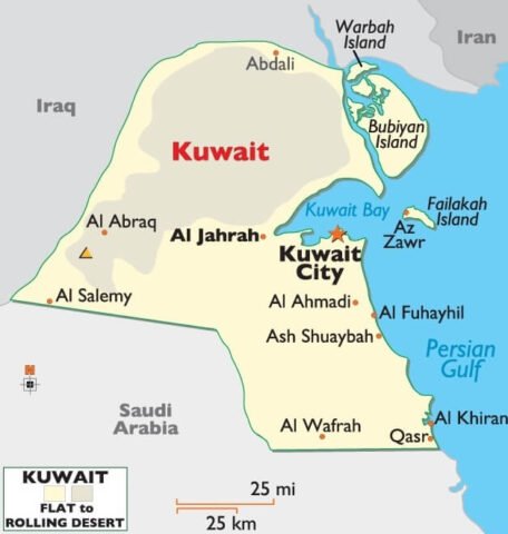 Kuwait Country Map