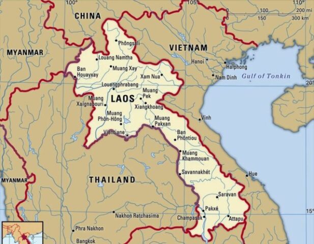 Laos Country Map