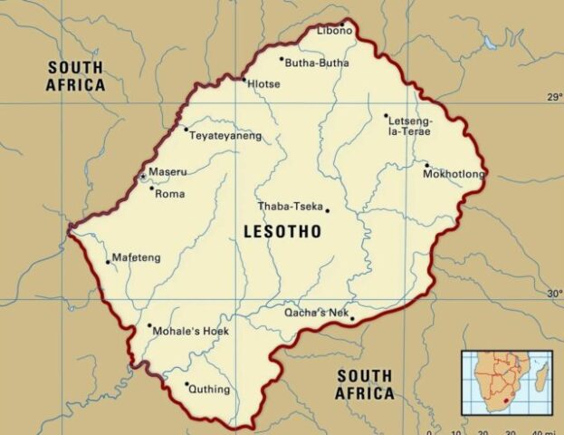 Lesotho Country Map