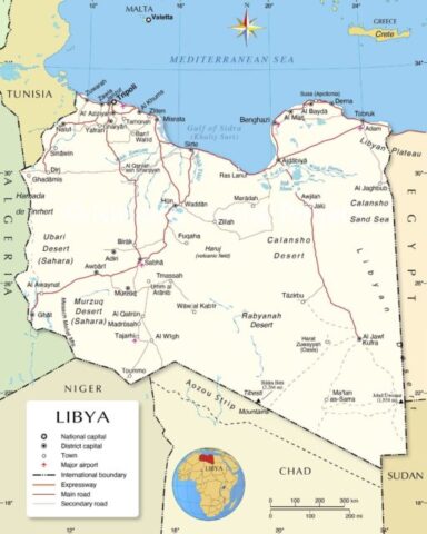 Libya Country Map