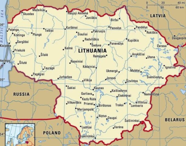 Lithuania Country Map