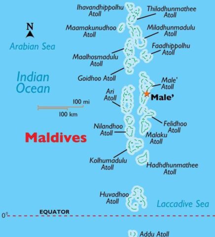 Maldives Country Map