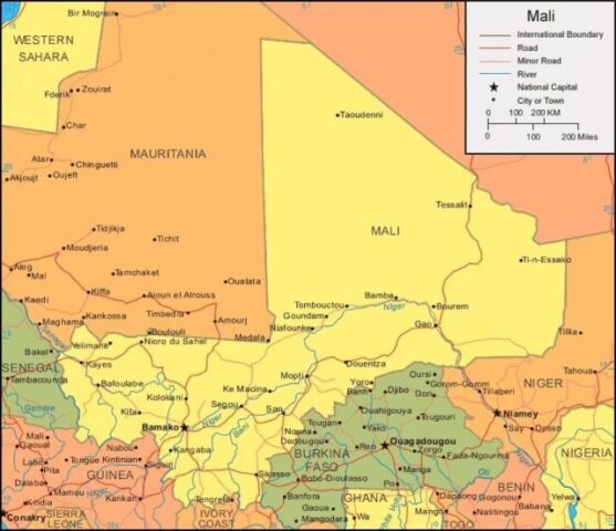 Mali Country Map