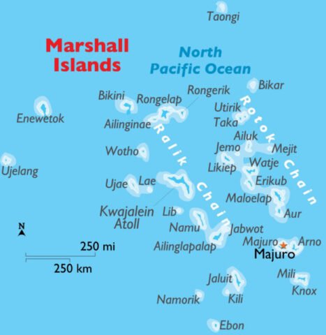 Marshall Islands Country Map