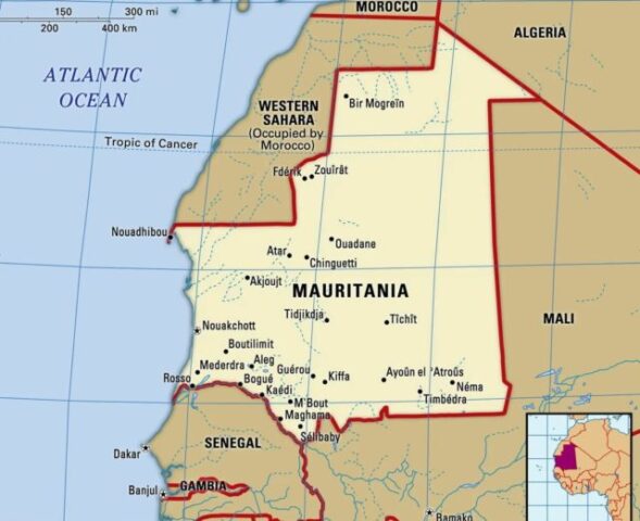 Mauritania Country Map