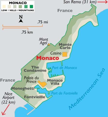 Monaco Country Map
