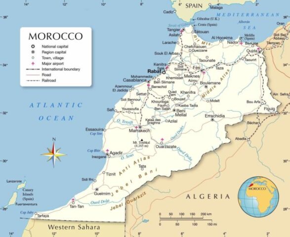 Morocco Country Map