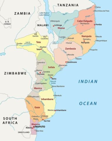 Mozambique Country Map