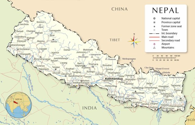 Nepal Country Map