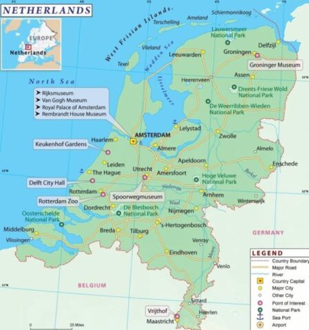 Netherlands Country Map