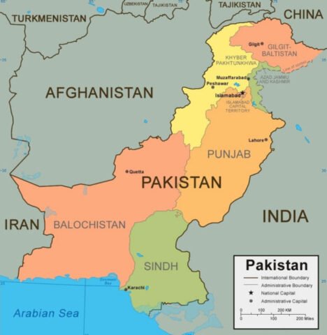 Pakistan Country Map