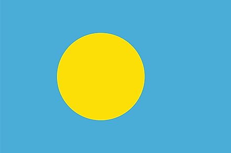 Palau Country Flag