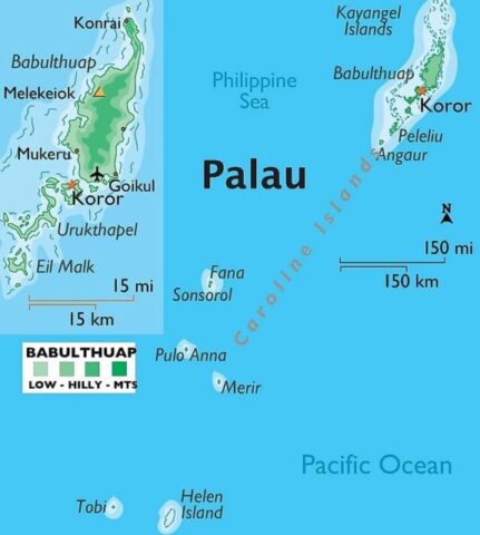 Palau Country Map